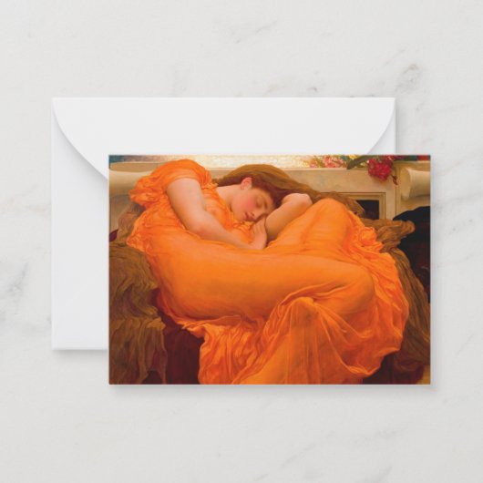 Flaming June von Lord Frederic Leighton Mitteilungskarte (Vorderseite)