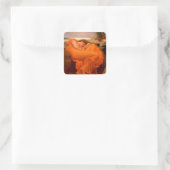 Flaming June von Lord Frederic Leighton Quadratischer Aufkleber (Tasche)