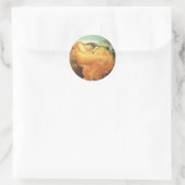 Flaming June von Lord Frederic Leighton Runder Aufkleber (Tasche)