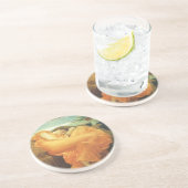 Flaming June von Lord Frederic Leighton Sandstein Untersetzer (Seite)