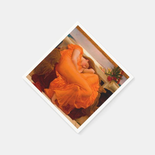 Flaming June von Lord Frederic Leighton Serviette (Ecke)