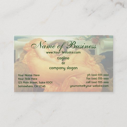 Flaming June von Lord Frederic Leighton Visitenkarte (Vorderseite)