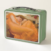 Flaming June von Sir Frederic Leighton Metall Brotdose (Rückseite)