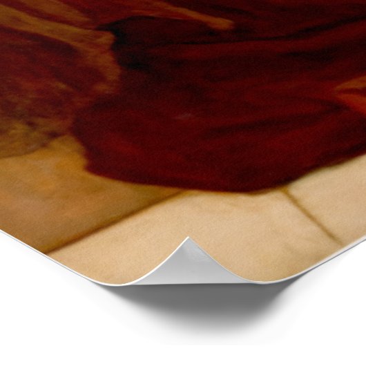 Flaming June von Sir Frederic Leighton Poster (Ecke)