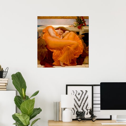 Flaming June von Sir Frederic Leighton Poster (Heimbüro)