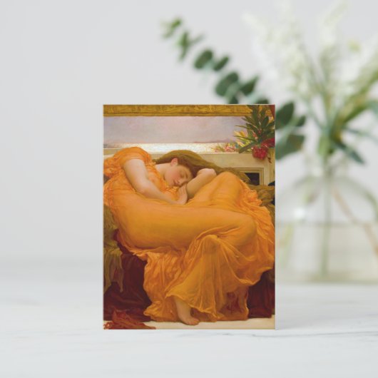 Flaming June von Sir Frederic Leighton Postkarte (Stehend Vorderseite)