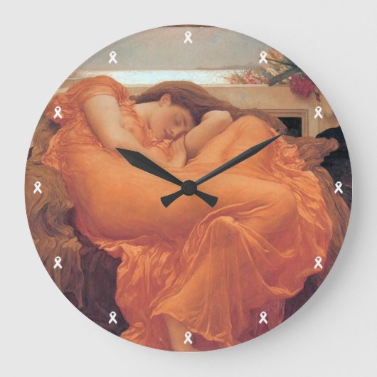 Flaming June Wall Clock Große Wanduhr (Vorderseite)