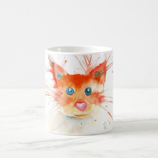 Flaming Kitty Mug Kaffeetasse (Mittel)