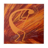 Flaming Kokopelli Fliese (Vorderseite)