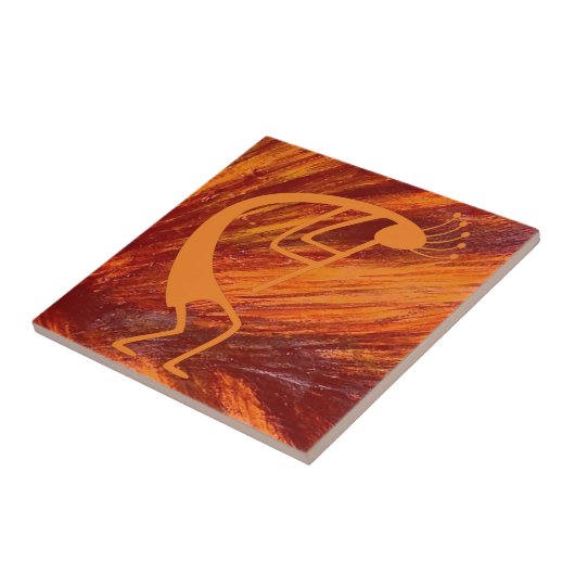 Flaming Kokopelli Fliese (Seite)