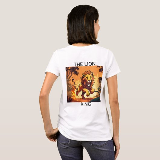 "Flaming Majesty - Lion's Roar T - Shirt" T-Shirt (Schwarz voll)