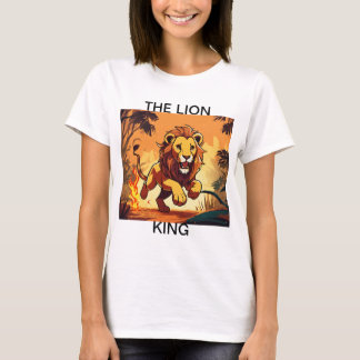 "Flaming Majesty - Lion's Roar T - Shirt" T-Shirt