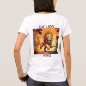 "Flaming Majesty - Lion's Roar T - Shirt" T-Shirt (Rückseite)