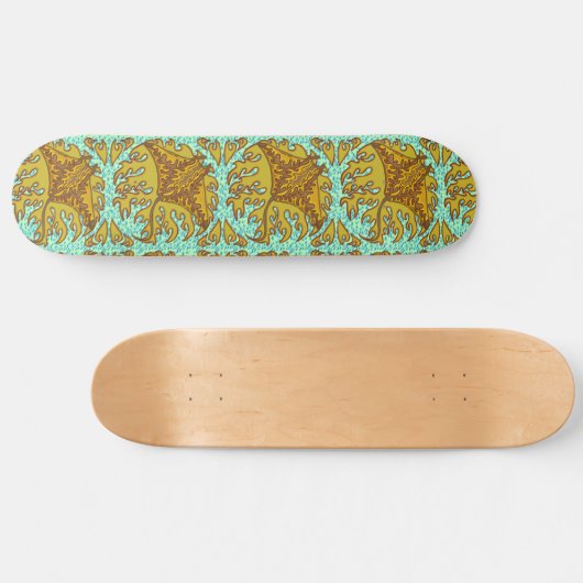 Flaming Manta Ray Skateboard (Horizontal)