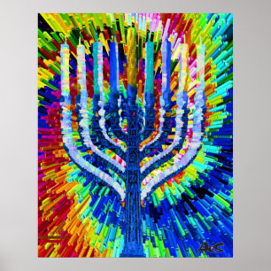 FLAMING MENORAH POSTER
