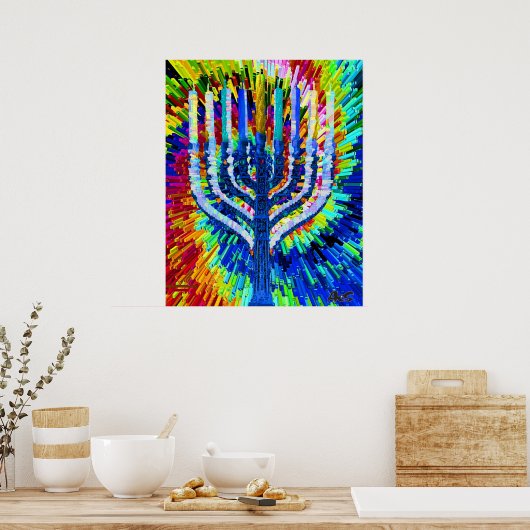 FLAMING MENORAH POSTER (Küche)