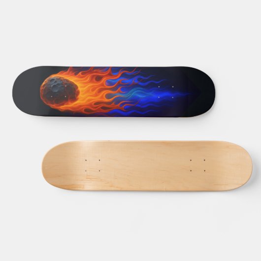 Flaming Meteor Skateboard (Horizontal)