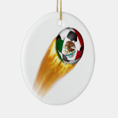 Flaming Mexico Soccer Ball Keramikornament (Rechts)