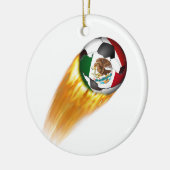 Flaming Mexico Soccer Ball Keramikornament (Links)