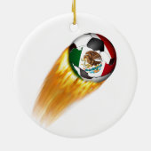 Flaming Mexico Soccer Ball Keramikornament (Hinten)