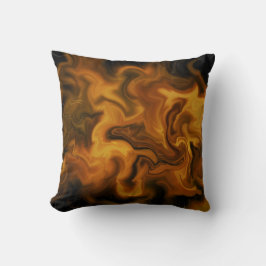 flaming orange and black kissen