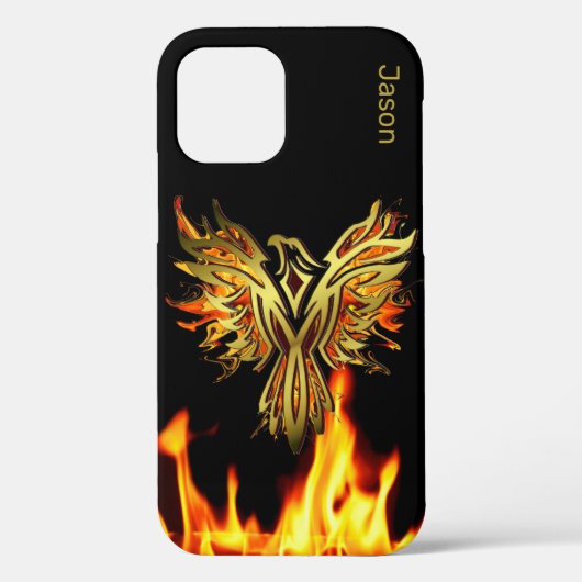 Flaming Phoenix auf Black Case Mate (Rückseite)