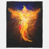 Flaming Phoenix Fleecedecke (Vorderseite)