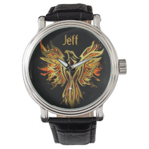 Flaming Phoenix Personalisiert Armbanduhr