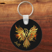 Flaming Phoenix Personalized Schlüsselanhänger (Rückseite)