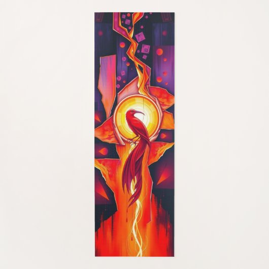 Flaming Phoenix Yogamatte (Vorderseite)