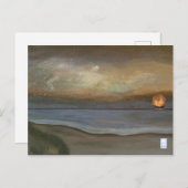 Flaming Pirate Ship Ocracoke Postkarte (Vorne/Hinten)