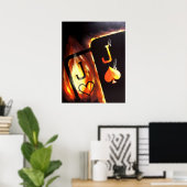 Flaming Pocket Jacks Poker Poster von Tee Alfonso (Heimbüro)
