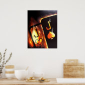 Flaming Pocket Jacks Poker Poster von Tee Alfonso (Küche)