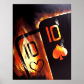 Flaming Pocket Tens Poker Poster von Tee Alfonso (Vorne)