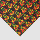 Flaming Pumpkin Head Box Blockiermuster Seidenpapier (Ausschnitt)