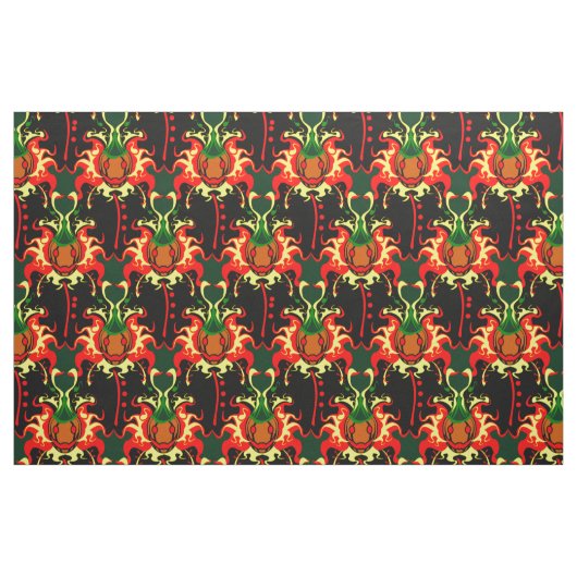 Flaming Pumpkin Head Box Blockiermuster Stoff (Fat Quarter (45,7 x 55,9 cm))