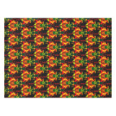 Flaming Pumpkin Head Box Blockiermuster Tischdecke (Vorderseite (Horizontal))