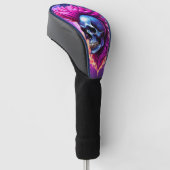 Flaming Punk Skull Golf Head Cover Headcover (angewinkelt)