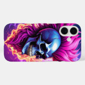 Flaming Punk Skull iPhone / iPad Gehäuse Case-Mate iPhone Hülle (Rückseite (Horizontal))