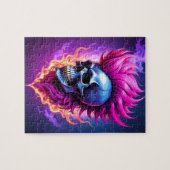 Flaming Punk Skull Puzzle (Horizontal)