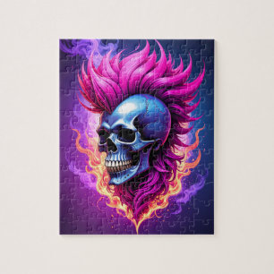 Flaming Punk Skull Puzzle