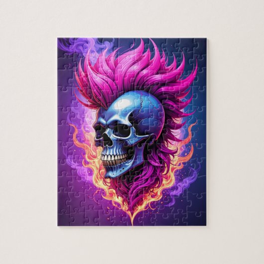 Flaming Punk Skull Puzzle (Vertikal)