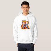 "Flaming 'R' Biker Hoodie (Vorne ganz)