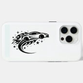 Flaming Racer Silhouette  Case-Mate iPhone Hülle (Rückseite (Horizontal))