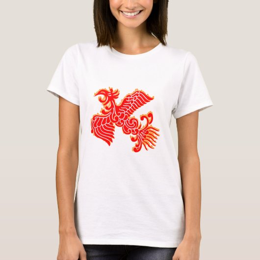 Flaming Red Phoenix T-Shirt (Vorderseite)