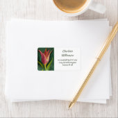 Flaming Red Tulip Blume in Aquarellfarbe Adressaufkleber (Insitu)