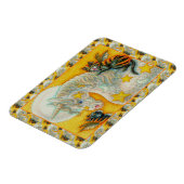 FLAMING SCHWARZE KATZEN MIT HALLOWEEN UNICORN farb Magnet (Linke Seite)