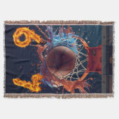 Flaming Six Seven Basketball Scoring Thru Hoop Decke (Vorderseite)