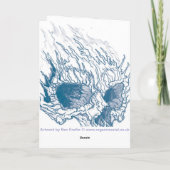 Flaming Skull Geburtstag Karte (Rückseite)