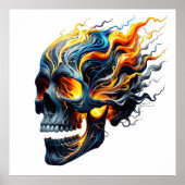 Flaming Skull Inferno Poster (Vorne)